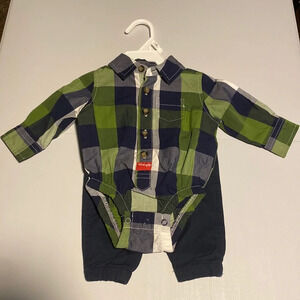 Wrangler Infant 2-Piece Long-Sleeve Onesie and Pants Set